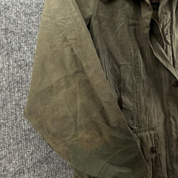 Barbour Beadnell Ladies Waxed Jacket Women Full Zip Green Size 10 USA Lined - Picture 6 of 16